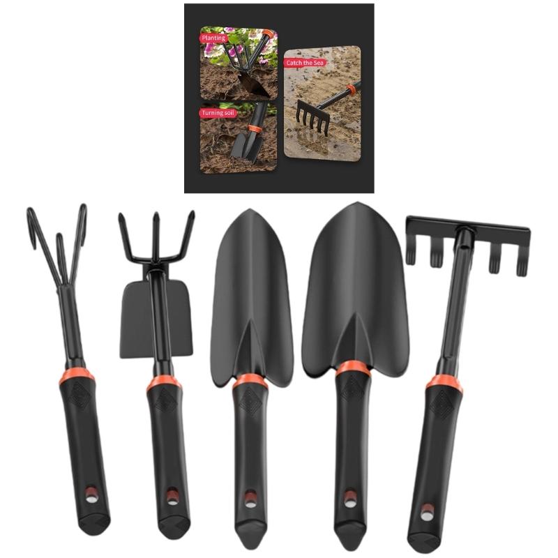 Carbon Steel Digging Tool Set Nonslip Rubber Coated Handles Suitable For Transplanting Flowers And Vegetables