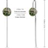 Green Prairie Donkey Stainless Steel Metal Bookmark Long Bar Page Marker with Round Ornament Read...