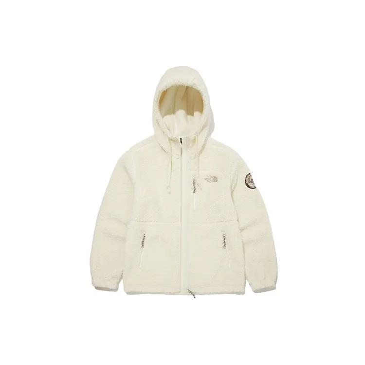 THE NORTH FACE Fleece Hoodie Jacket White (Unisex) Jackets NJ4FM57A