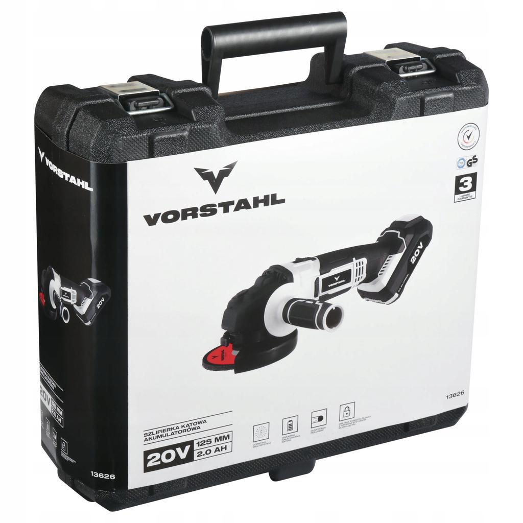 Cordless Angle Grinder 125mm Aku2Ah Vorstahl Case