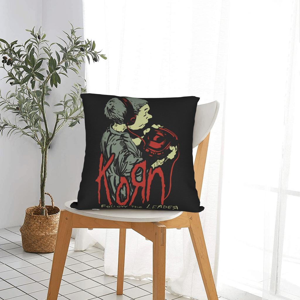 Korn Follow The Leader Pillow Cover Graphic Cushion Cover Vintage Pillow Case For Wedding Party Home Decor
