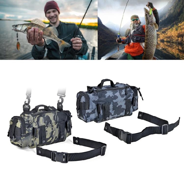 Fishing Tackle Bag Rod Lures Gear Storage Bag Waterproof Fishing Waist Bag