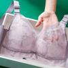 Push-up Thin Full-cup Bra That Supports Side Breast Tissue Wire-free Makes Large Breasts Appear Smaller and Prevents Sagging