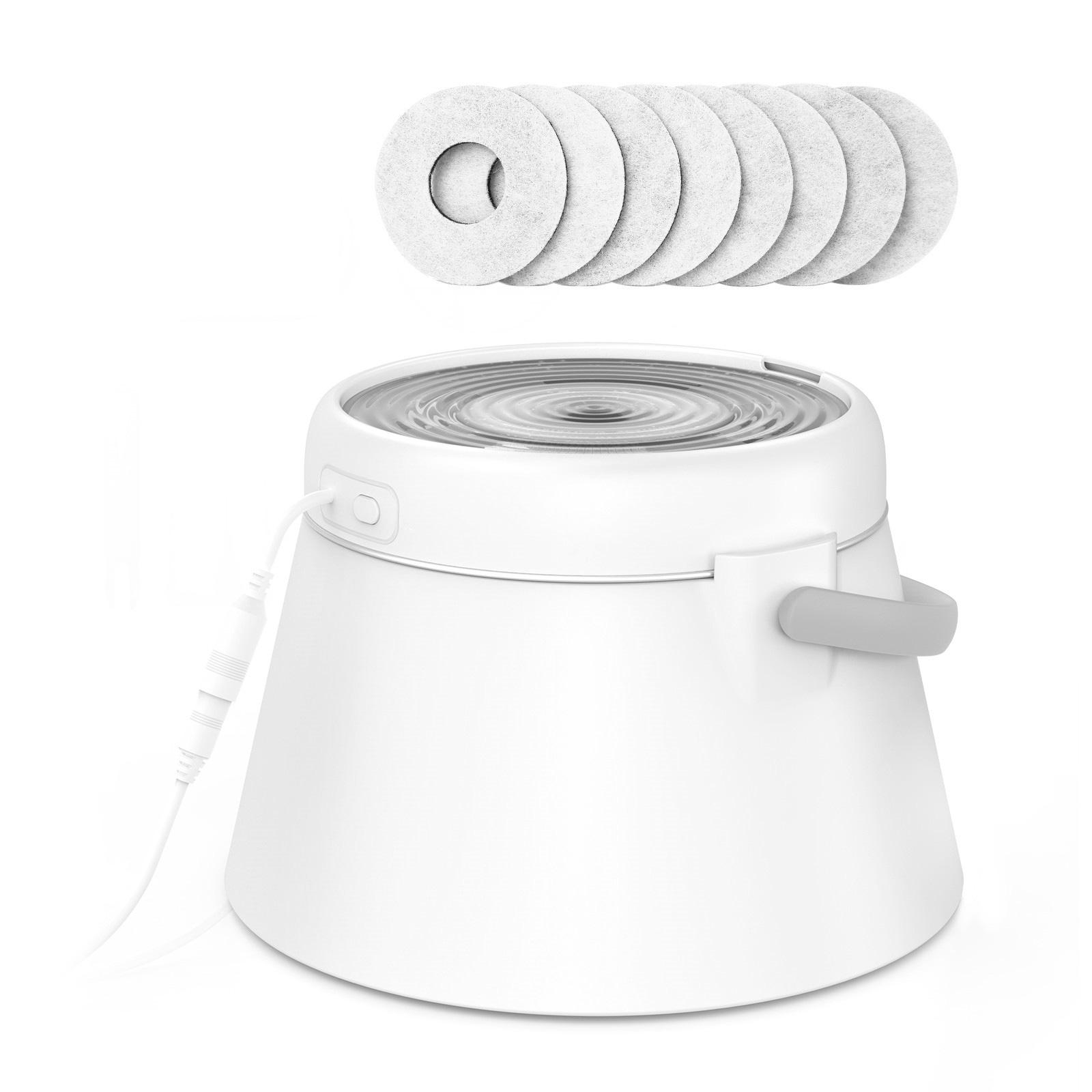 

PB-16 DADDYPET Фонтан для кошек из нержавеющей стали Ультра-тихий интеллектуальный светодиодный индикатор Фонтан для домашних животных 67 унций/2 л Диспенсер для воды для собак