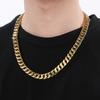 50/60CM Long 12MM Wide Cuban Link Chain Necklaces for Men Solid Stainless Steel On Neck Chains Party Male Jewelry Gifts 5 Color