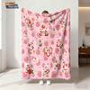 1pc Cute Strawberry Girl Printed 230 Flannel Blanket In Multiple Sizes Soft Comfortable Napping Cover Carpet Machine Washable