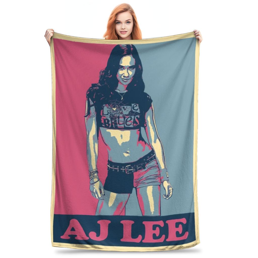 AJ Lee Wrestling Divas  Bedding Throws  Flannel Bedspread For Living Room Aesthetic Sofa Bed Cover