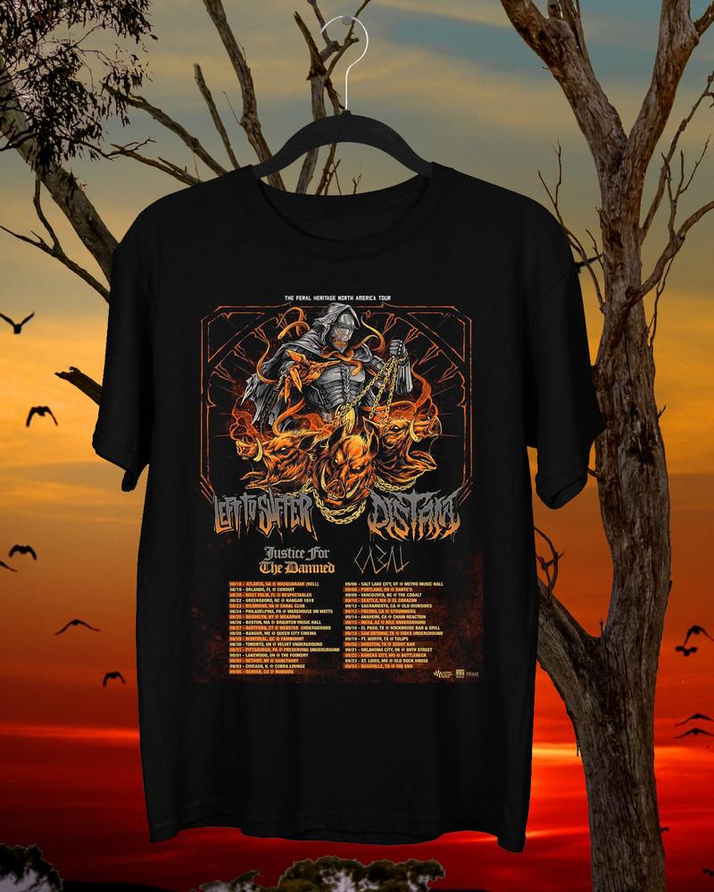 Left To Suffer and Distant North American tour 2025 T Shirt Black All Size Unisex T-Shirt XXL