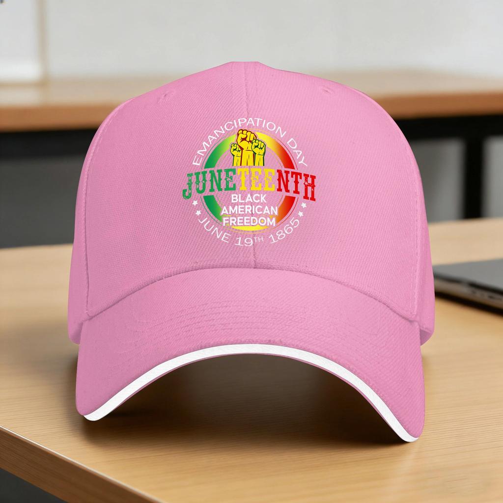 Juneteenth African American Freedom 1865 Black History Month Baseball Cap  Vintage Men Adult Trucker Hat  Snapback Cap
