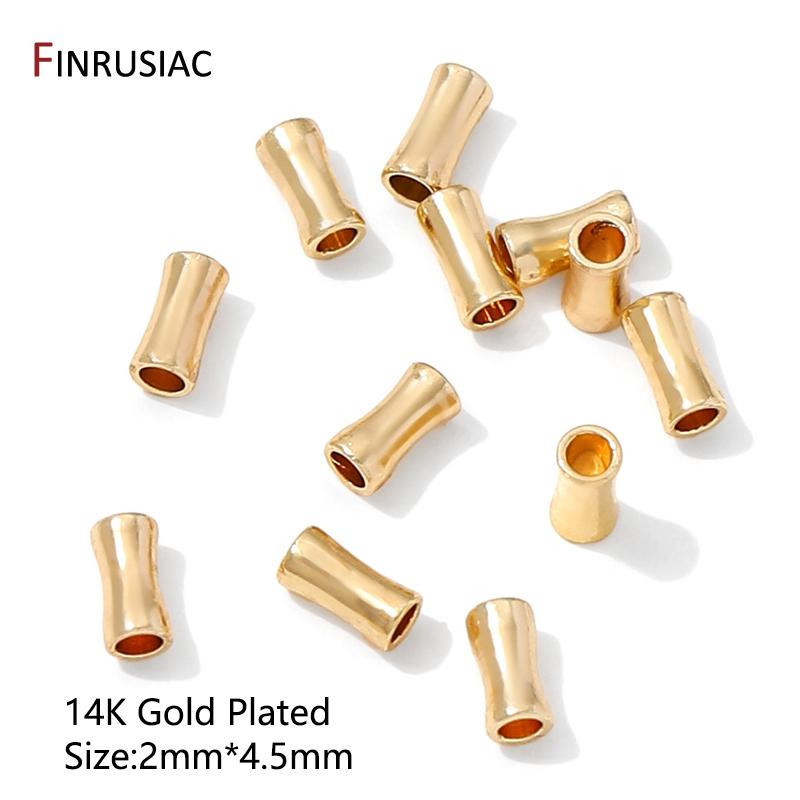 

14K Gold Plated Brass Bone Shape Tube Beads,Supplies For Jewelry,Separators Spacer Beads For DIY Bracelet Making Accessories 20 pieces