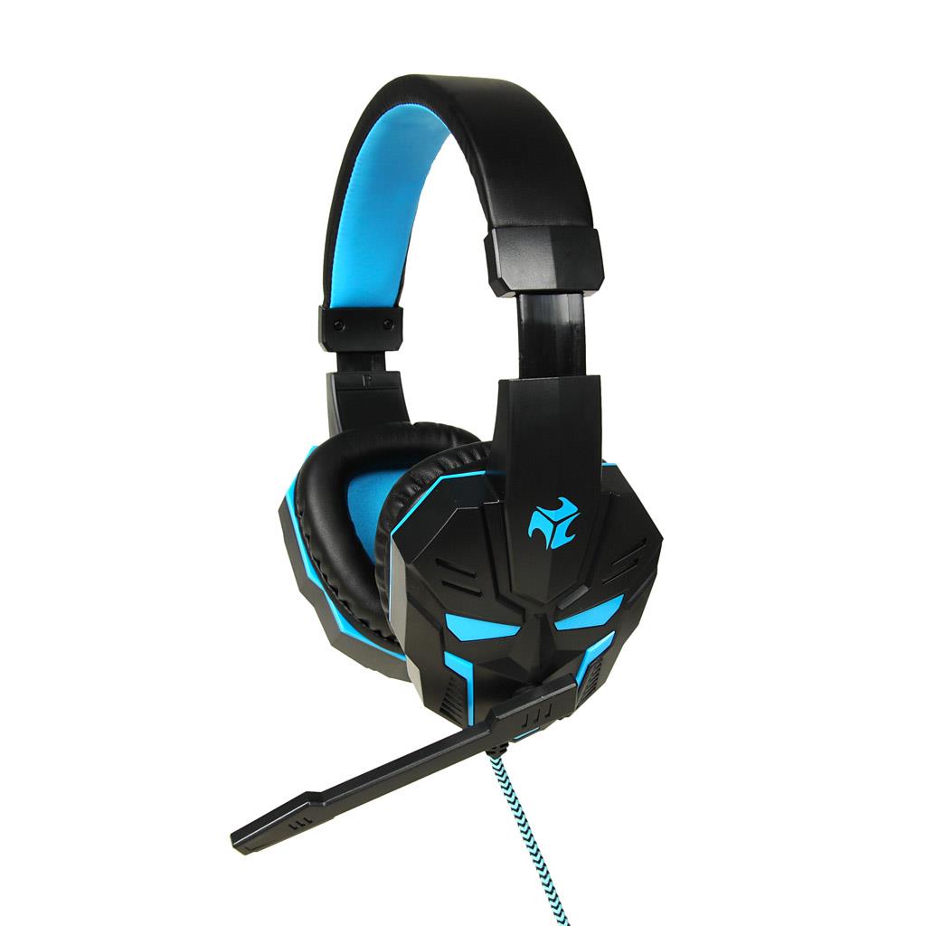 Ibox Auriculares X8 Con Cable Gaming Jack 3,5 Mm Y Usb Retroiluminación Azul Negro - Bild 4