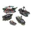 1 Pezzo Accessori Fai da Te per Acquario Acquario Serbatoio Pesci Paesaggio Nave Pirata Relitto Nave Decorazione Ornamento Barca in Resina