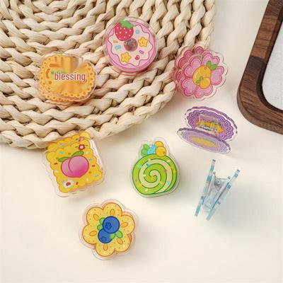 Cartoon Acrylic Double-Sided Clip: Multi-Functional Student, Snack, Memo, and Storage Clip
