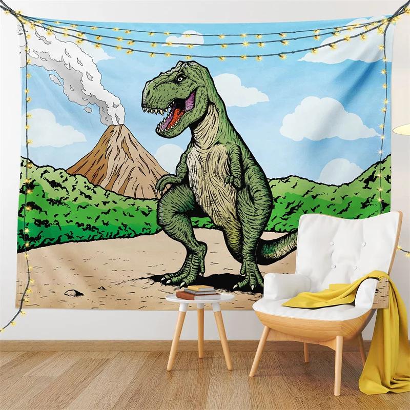 Dinosaur Tapestry Wall Hanging Jurassic Wild Ancient Animal Wall Backdrop for Child Boys Girls Dinosaur Party Bedroom Dorm Decor
