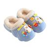 Kids' Waterproof Non-Slip Cotton Slippers, Plush Lined for Warmth, Removable Fur Lining, Perfect for Autumn/Winter Home Use.