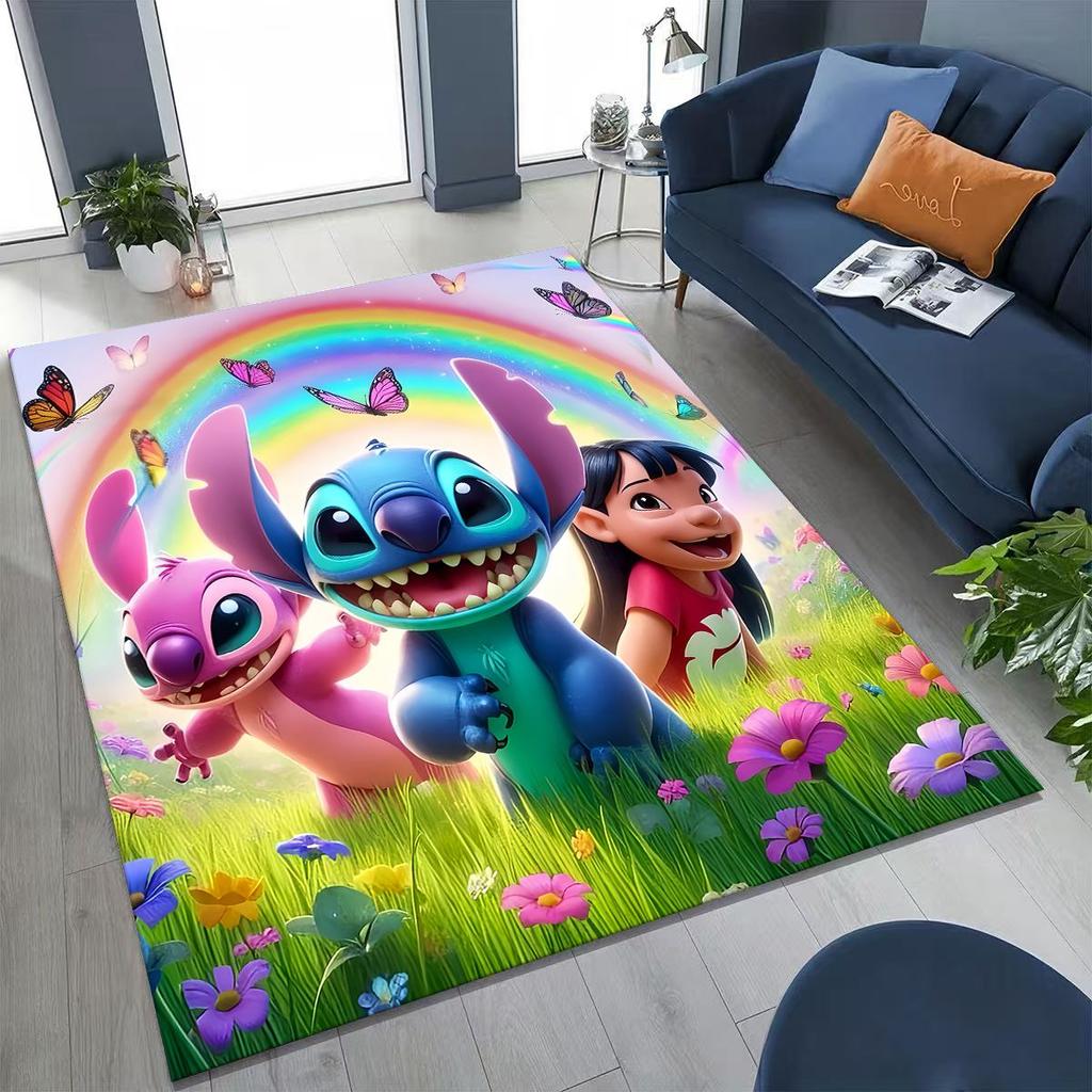 27 Style Stitch 2 Monster Cartoon  Rug for Bedroom Living Room Sofa Home Doormat Decor,Larger Kids Play Non-slip Floor Mat