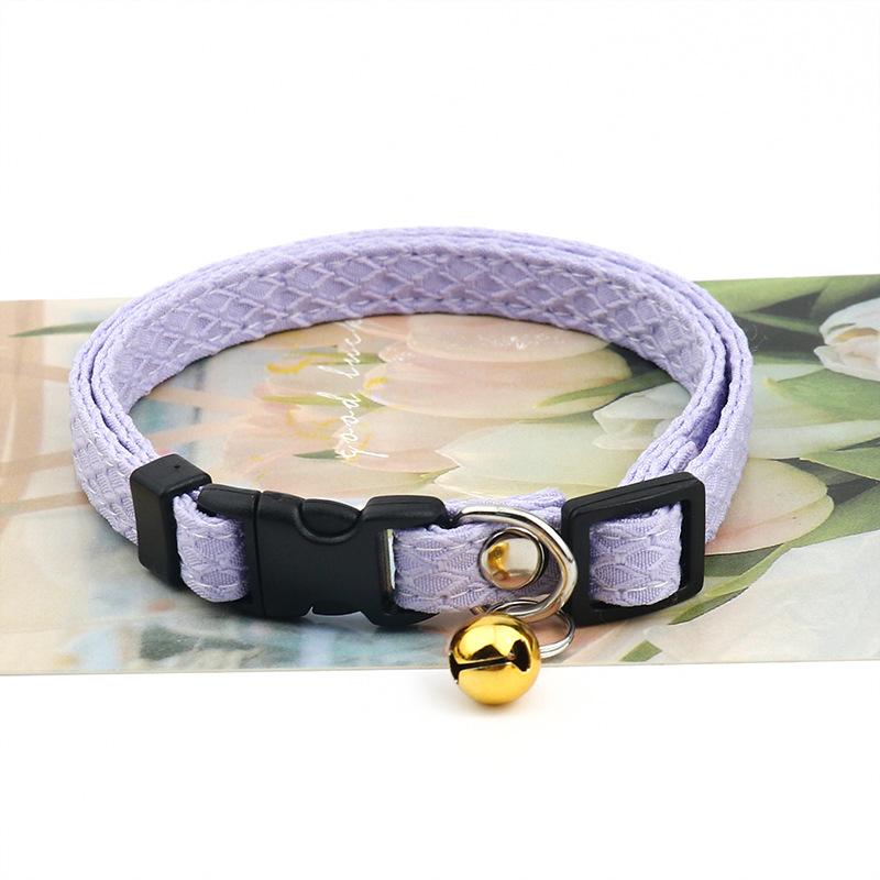 Cat Collar Adjustable Cotton Colored Puppy Collar with Bell for Puppies and Kittens Outdoor Travel To Prevent Lost Pet Collar