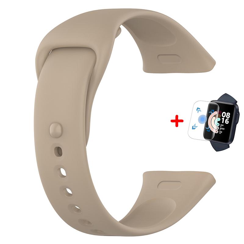 Silicone Band For Xiaomi Redmi Watch 3 Active Strap Replacement Watchband Bracelet For Redmi Watch 3 Lite With Screen Protector