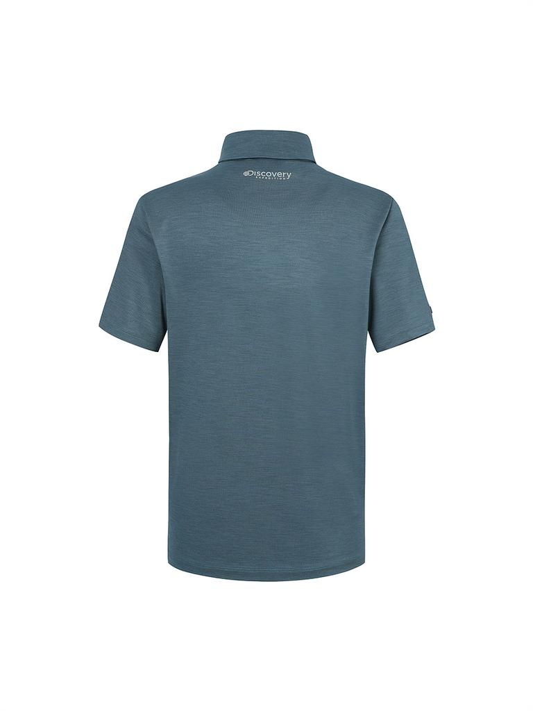 DISCOVERY EXPEDITION Men'S Raglan Uv Protection Polo Shirt (Navy)