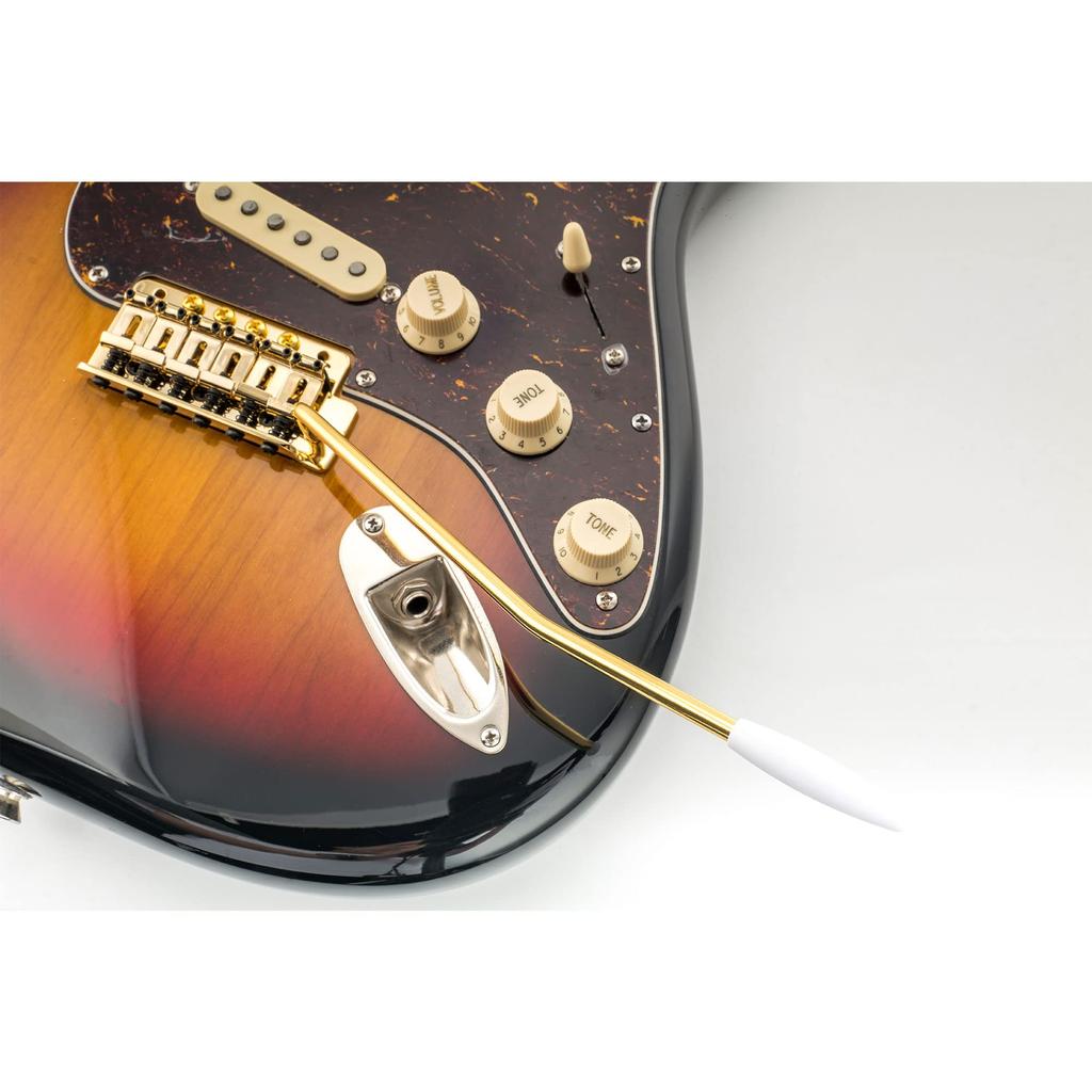 Wilkinson Threaded Tremolo Arm for Fender Mexico Strat Electric Gold White Cap 4.8mm Guitar,