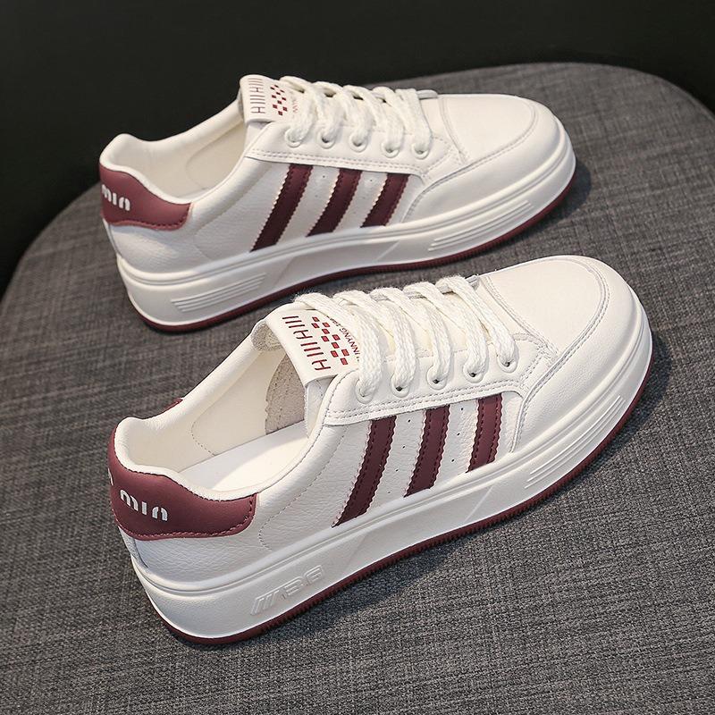 Leather soft-soled white shoes women's shoes spring new versatile board shoes flat casual shoes women's sports shoes