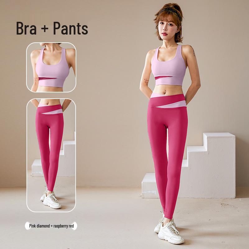 Dámská podzimní jógová souprava: Profesionální nárazuvzdorná sportovní podprsenka a vesta pro fitness a běh