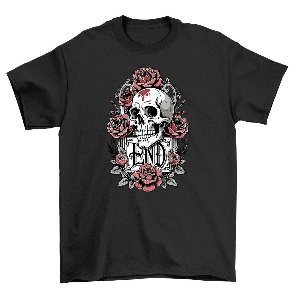 

Gothic_27 Skull and Roses T-shirt - Embrace your inner darkness! Funny and edgy de M