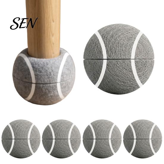 Furniture Floor Protectors Precut Tennis Balls for Chairs, Leg Felt Glides, Non Slip Table Home Hardwood Floors, Noise Scratches Reduction Elastic