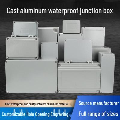 Wasserdichte Druckguss-Aluminium-Verteilerdose für den Außenbereich mit versiegeltem Drucktastenschalter