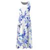 Women's Casual Comfortable Floral Print Sleeveless Cotton Pocket Dress