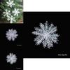 Elegant White Snowflake Christmas Tree Decoration Perfect For Holiday Party Supplies