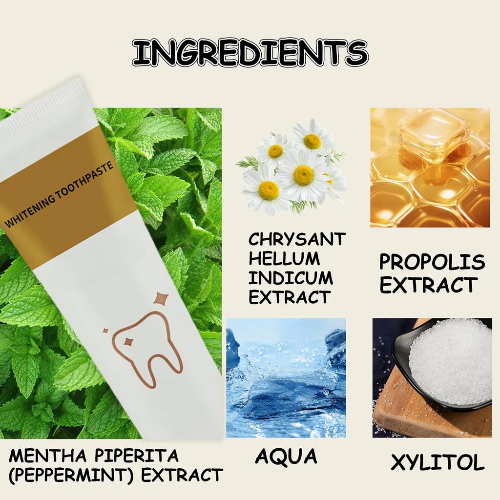 Xylitol Mint Toothpaste Teeth Yellow Stains Remover Oral Hygiene Cleaning Teeth Whitening Tool Fresh Breath Teeth Care