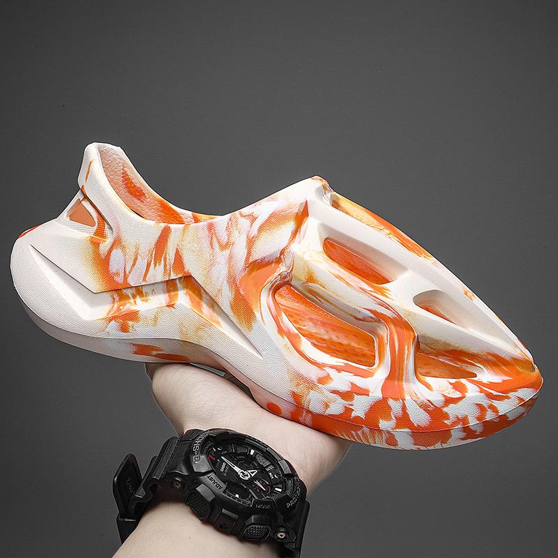 

Обувь Coconut Hole, мужская летняя одежда, нескользящие тапочки-мешки, мягкие спортивные пляжные сандалии большого размера 42 оранжевый