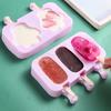 Kids Cartoon Shape Popsicle Molds Food-Grade Silicone Reusable Sticks Non-Stick Design Easy Release Ice Cream Mold