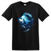 Blue Fish Graphic T Shirt Ocean Life Tropical Design Watercolor Tee