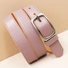 Rare Color Women's Cowhide Buckle Belt - Simple, Versatile, Retro Korean Style for Jeans