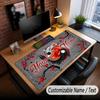 Rose Floral Theme Custom Mouse Pad Personalized With Name Text Customized Desk Mat For Office Home Decor
