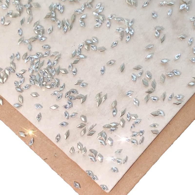 50Pcs Rhombus 3D Glitter Nail Decoration Diy Chic Tiny Crystal Ice-Transparent Mini Sparkle Nail Art Rhinestone