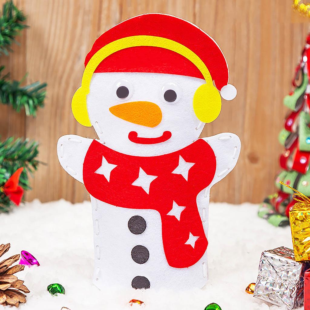 DIY Handwerk Nähen Filze Cartoon Santa Weihnachten Handpuppe Handschuh Spielzeug Kinder Geschenk