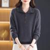 Women's Color-Block High-Neck Cashmere and Wool Sweater with Sequin Details, Tummy-Tucking Design