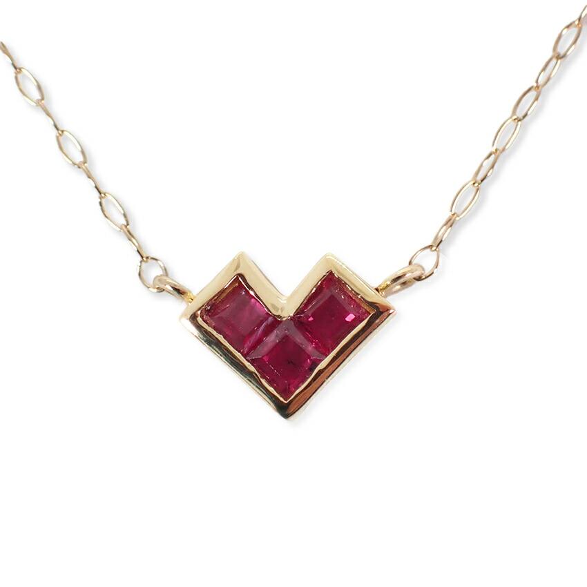 

[New] K18 Ruby Heart Pendant/f7-1