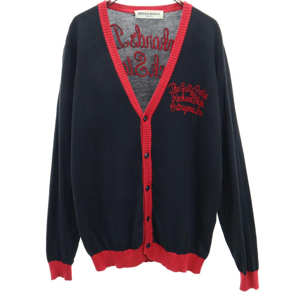

WACKO MARIA сделано в Японии Кардиган из трикотажа с V-образным вырезом и длинными рукавами M черный Мужской Б/У