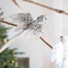 Realistic Glitter Christmas Bird Ornaments Glitter Simulate Simulation Bird Decor Feather Handmade Christmas Tree Decoration