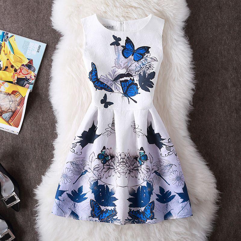 

New Arrival Women s Clothing 7080 Fashion Print Dress Silm Slim Looking Sleeveless A- line Skirt 7524 XL