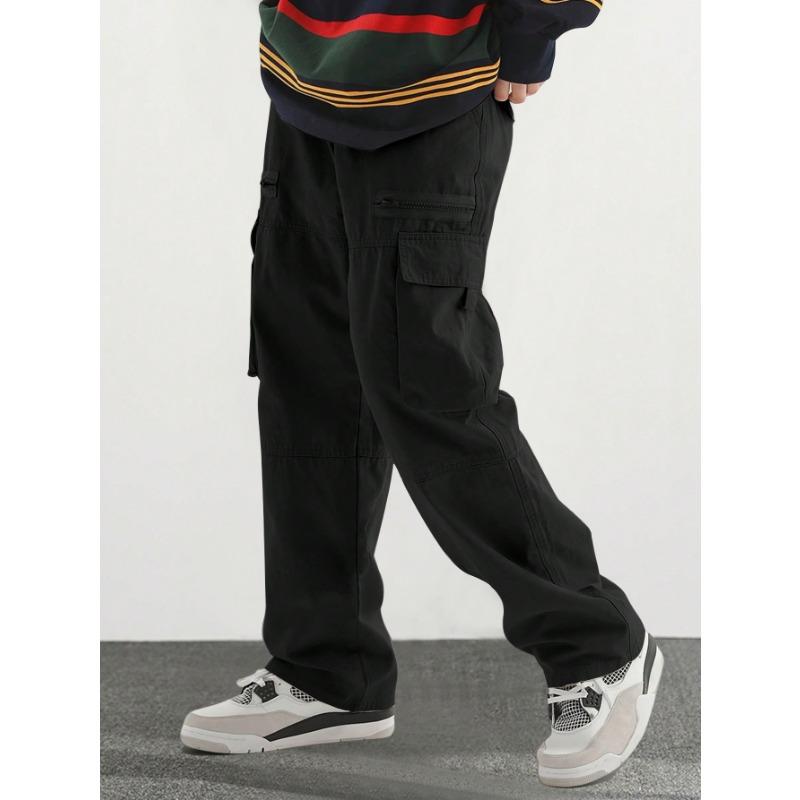 Men s Overalls Spring and Autumn Retro Loose Casual Pants Men s Straight Long Pants 5 S