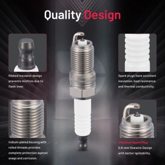 97287 Set Of 4 Spark Plugs For 1995-2002 Pontiac Sunfire