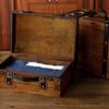 Wooden Handbag Wood Storage Trunk Alloy Fittings Vintage Portable Exquisite Craftsmanship for Home for Clothes Toys Photo Prop