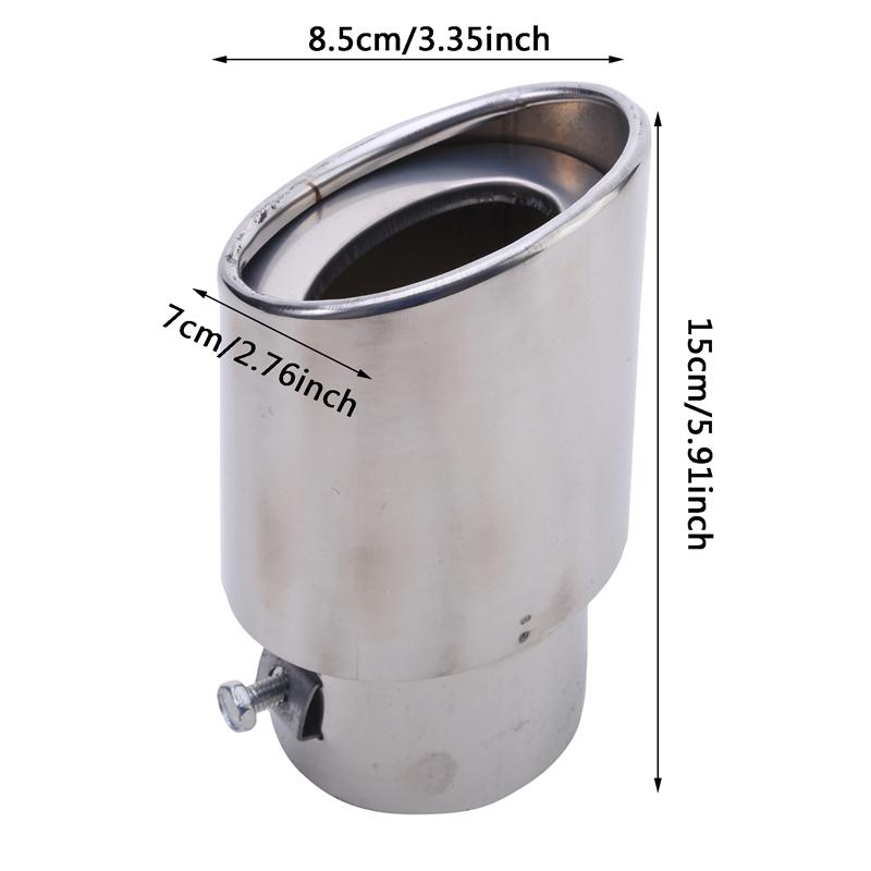 

Универсальный хромированный автомобильный хвост из нержавеющей стали, задний прямой круглый наконечник глушителя None