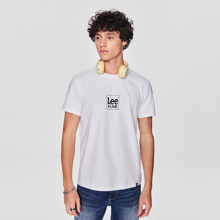 Letter Print Round Neck Short Sleeve Casual T-Shirt Men tops White LMT0081114LE00FK14000