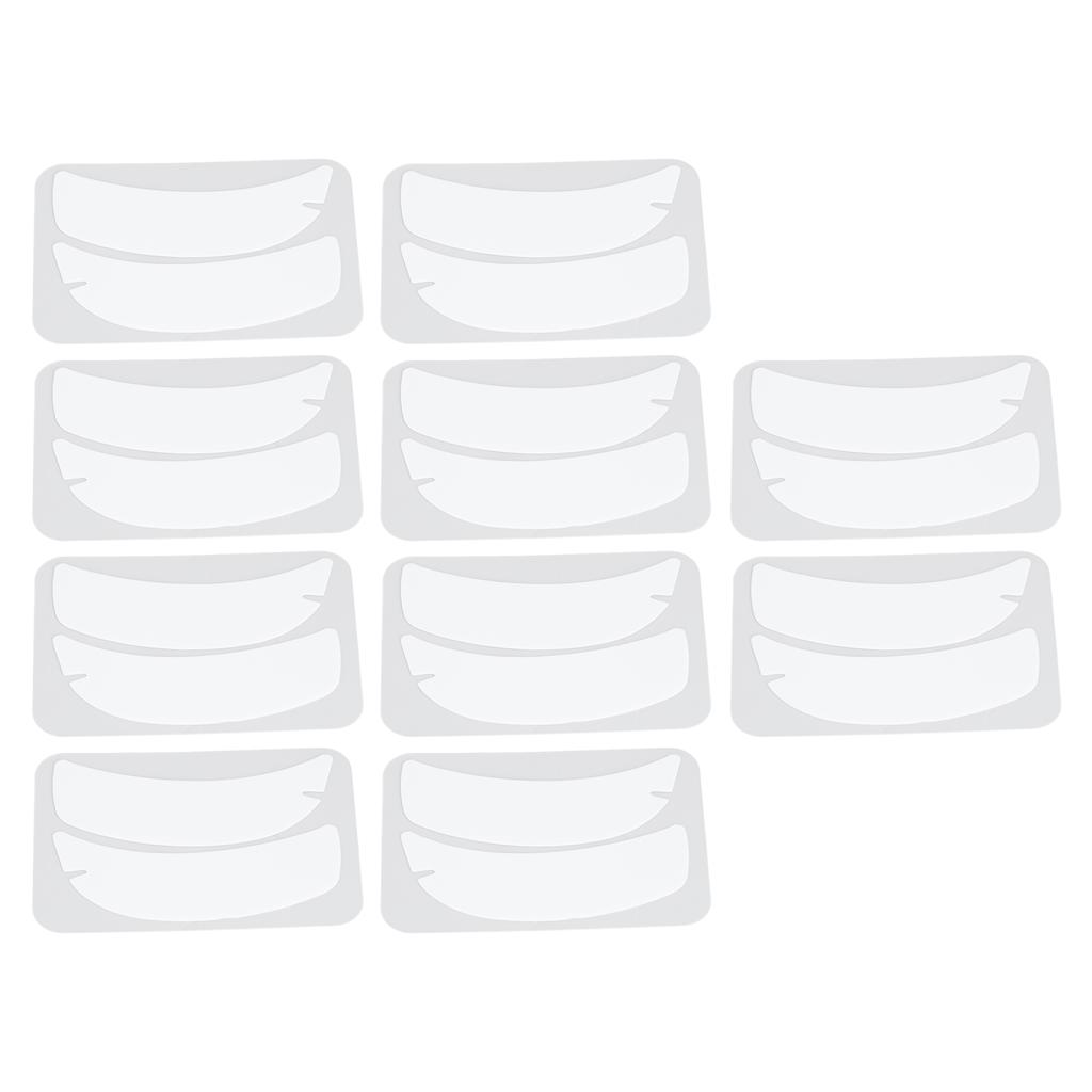 10 Pairs Eyelash Extension Under Eye Gel Pads Notch Flexible Silicone Reusable Eyelash Extension